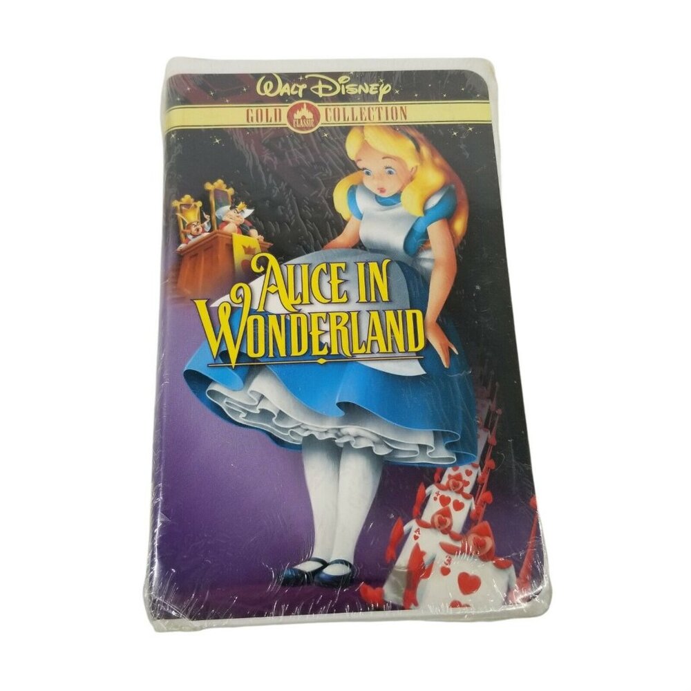 Alice in Wonderland VHS Gold Collection Edition Sealed Walt Disney Clamshell